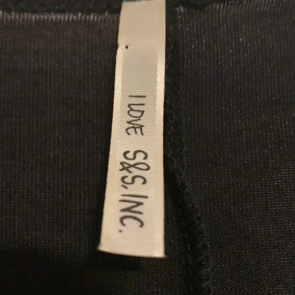 Black/ Faux wrap T-Shirt - Picture 4 of 7